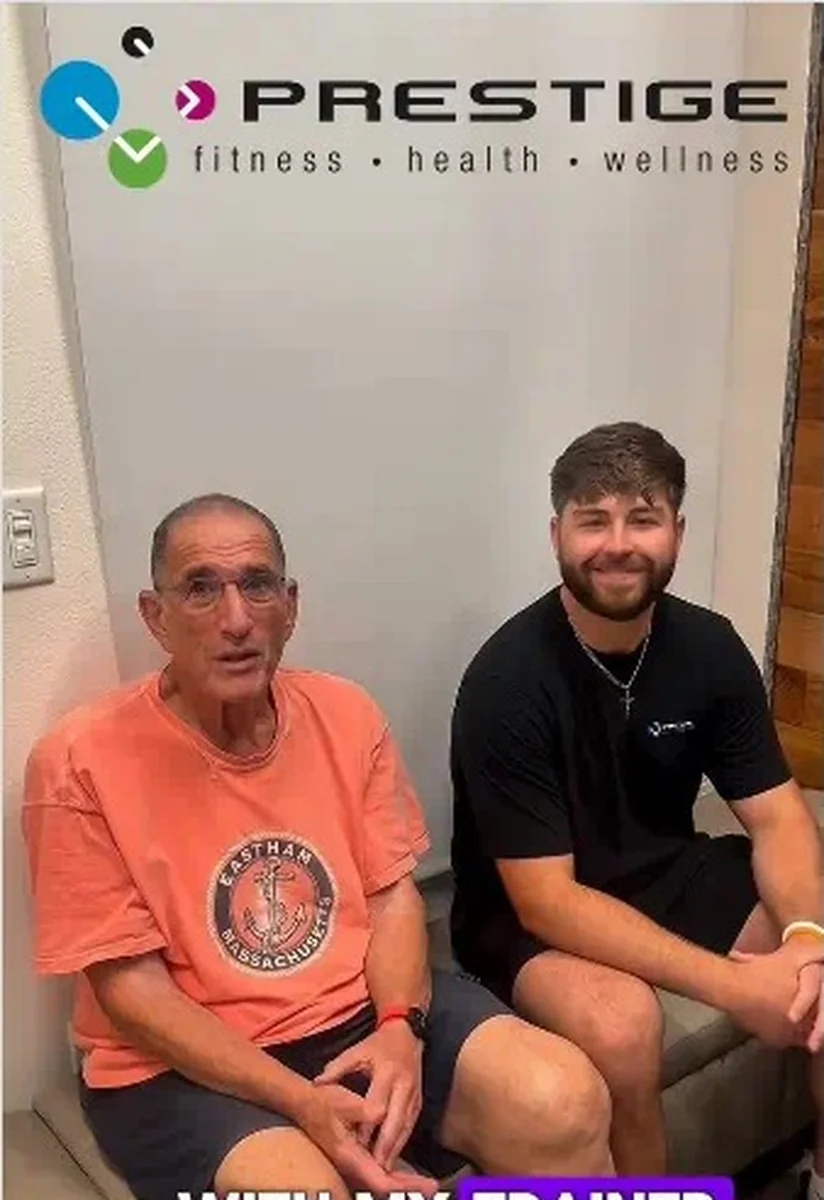 Michael with his Prestige Fitness trainer in Tucson