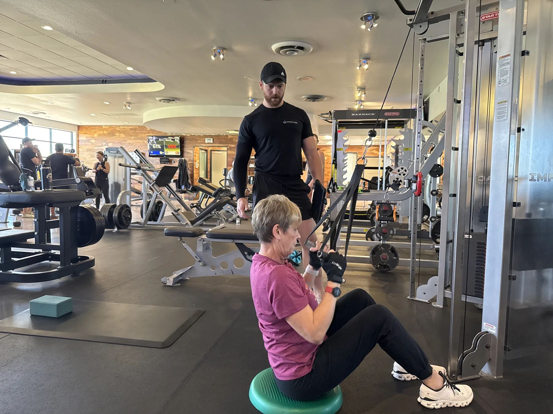 Prestige Fitness training floor in midtown Tucson on North 1st Avenue