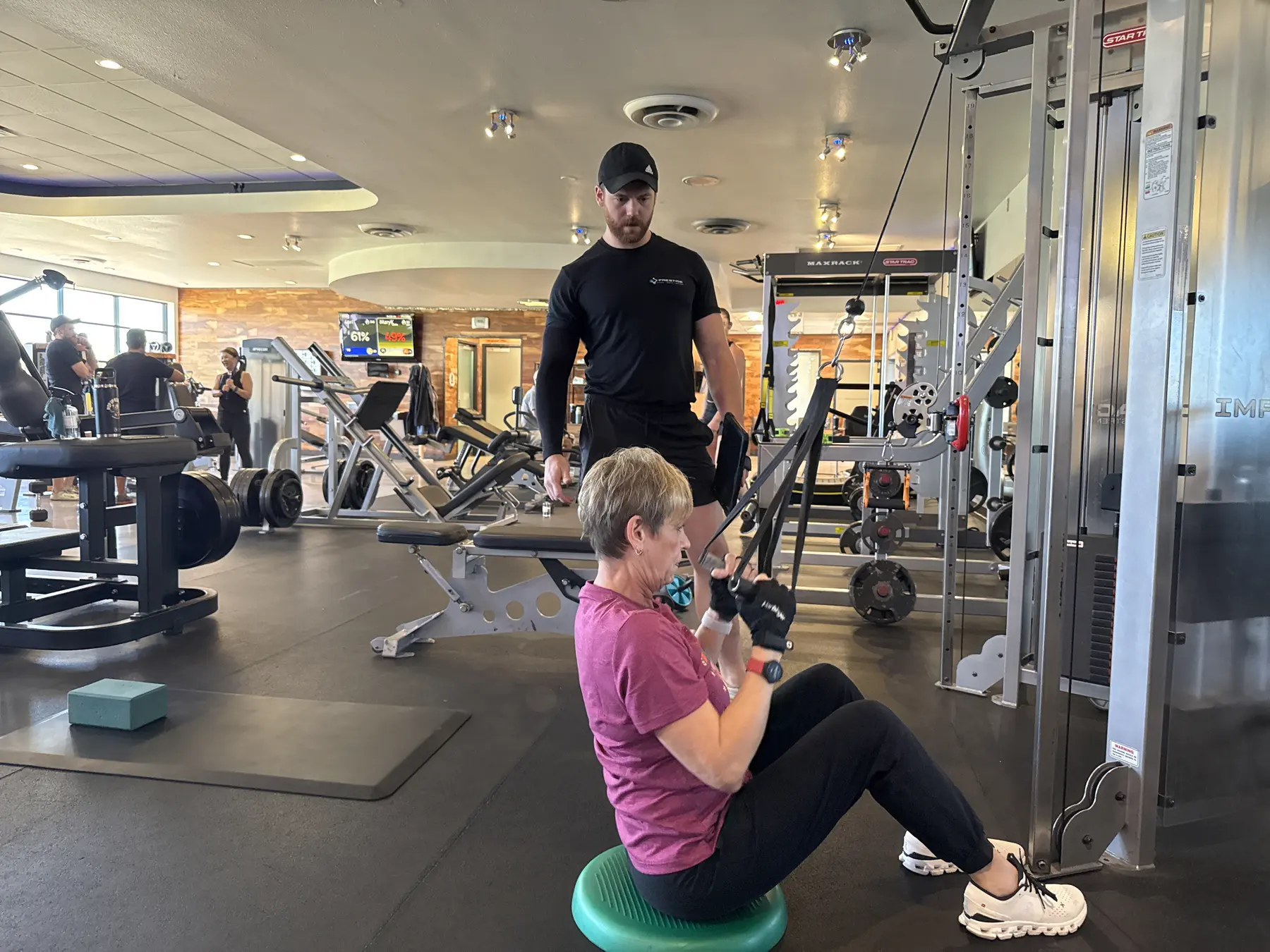 One-on-one personal training session at Prestige Fitness in Tucson