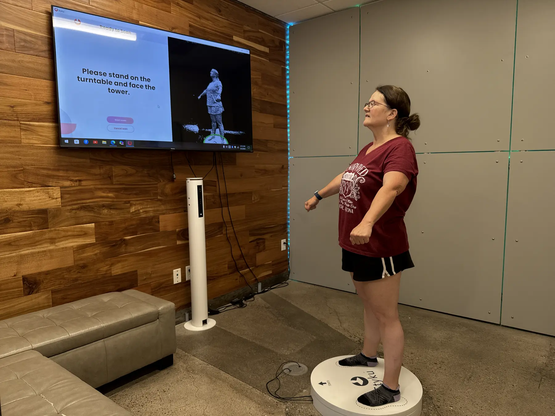 Styku 3D body scan during a Prestige Fitness assessment